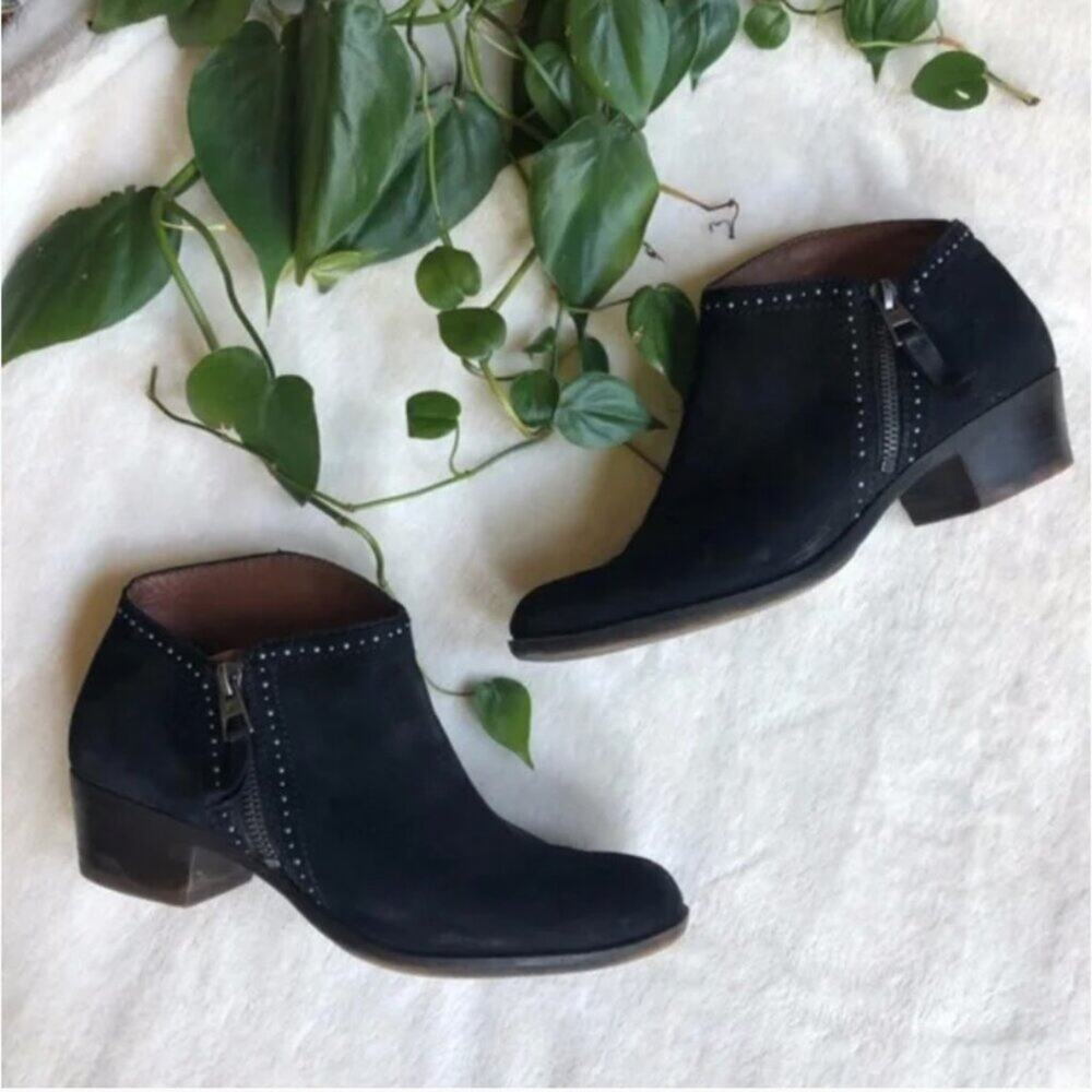 Lucky Brand Benne Studded Black Booties